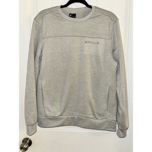 Spyder Active Mens Bonded Fleece Crewneck Sweatshirt Gray 1934932 Small NWT
